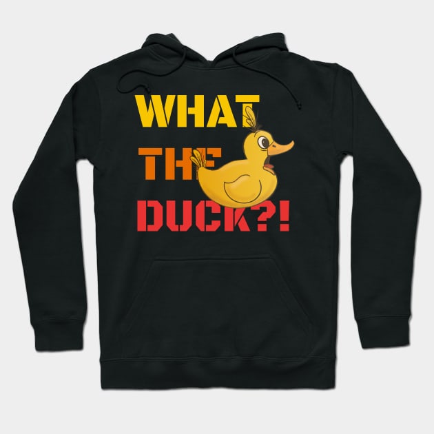 What The Duck - Funny Duck Hoodie by JTYDesigns